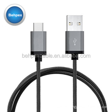 USB Type C Cable,2m Nylon Braided USB Type C Charger Cord with Reversible Connector